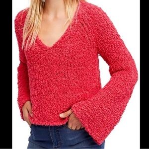 FREE PEOPLE Pink‎ Sand Dune Pullover Sweater S